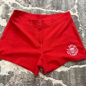 XL - Women's Red Lifeguard Shorts